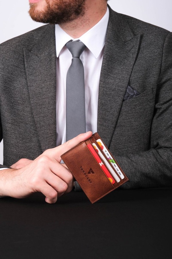RFID korumalı erkek kartlık, taba
